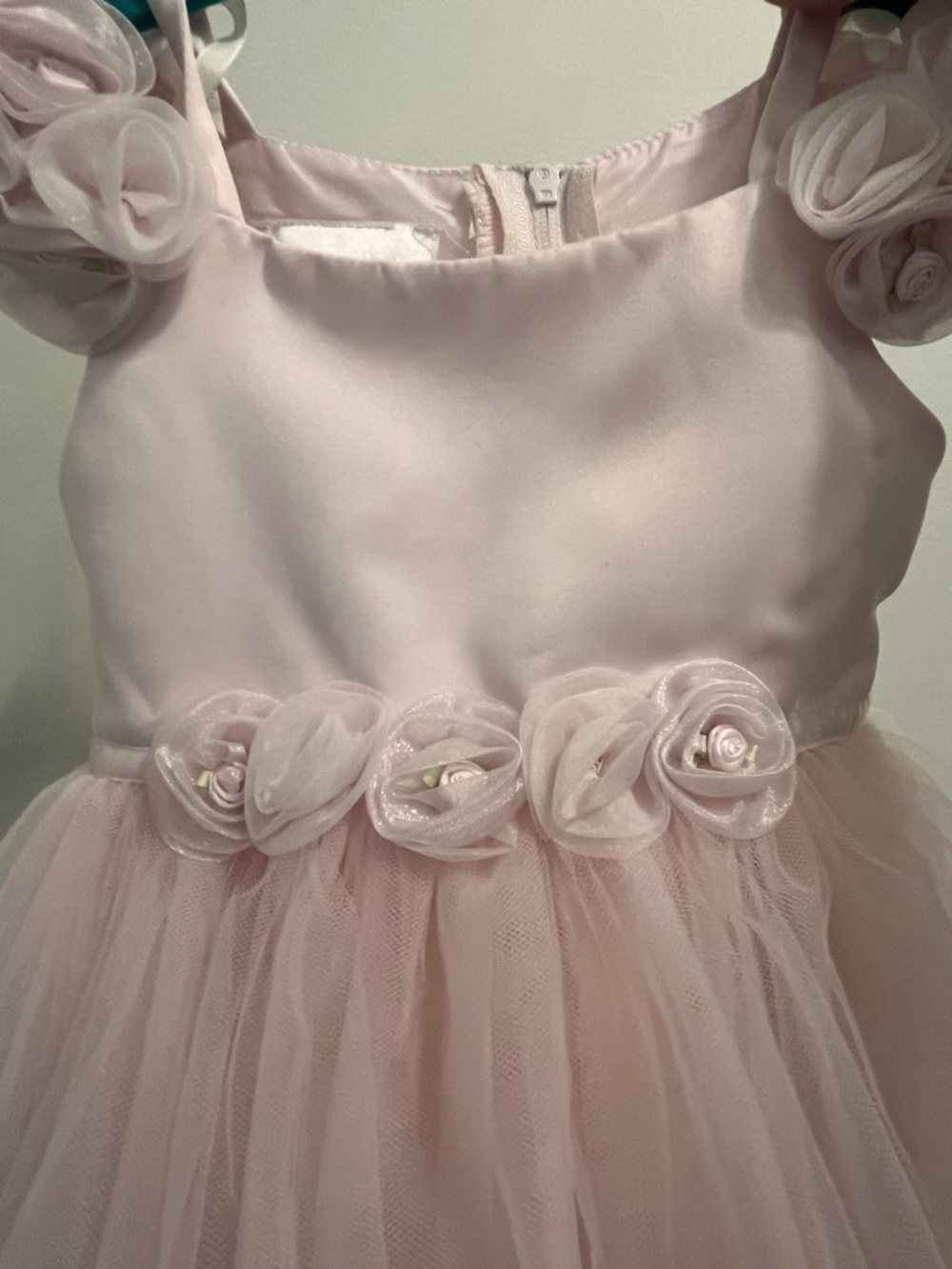 Zoe Ltd Pale Pink Tulle Rosette Party Dress